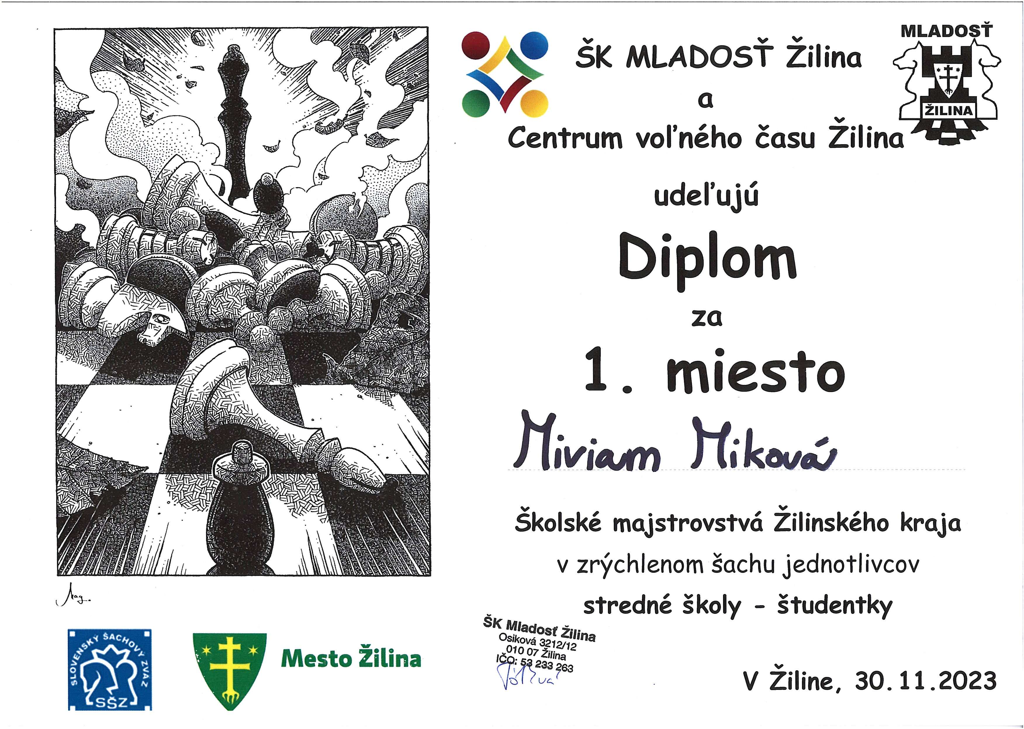 Diplom - Miriam Miková