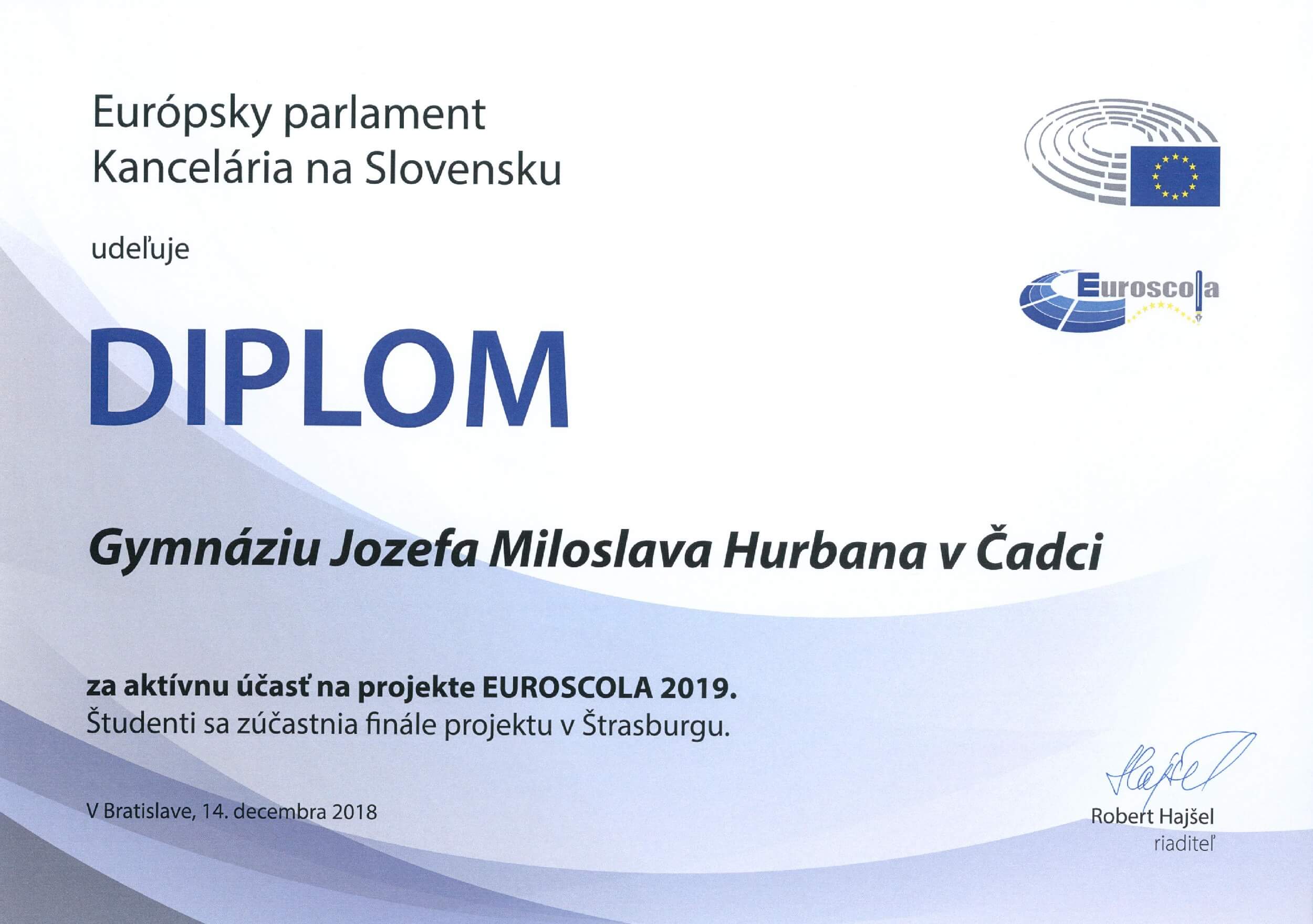 Euroscola Diplom